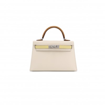 HERMÈS MASTER MINI KELLY II EPSOM VEAU EPSOM TRICOLORE (19*12*5.5cm) 